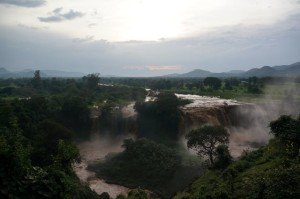sunset blue nile falls