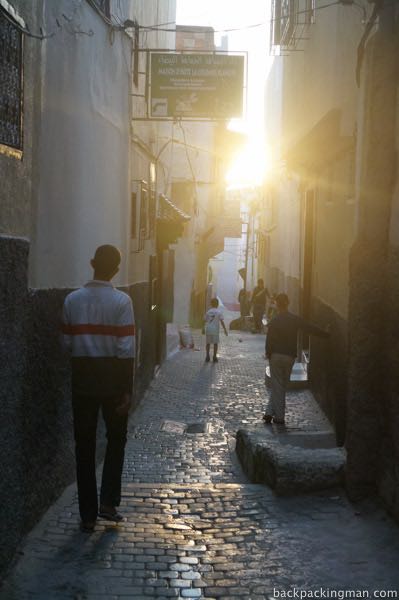 Children play football in Moulay Idriss