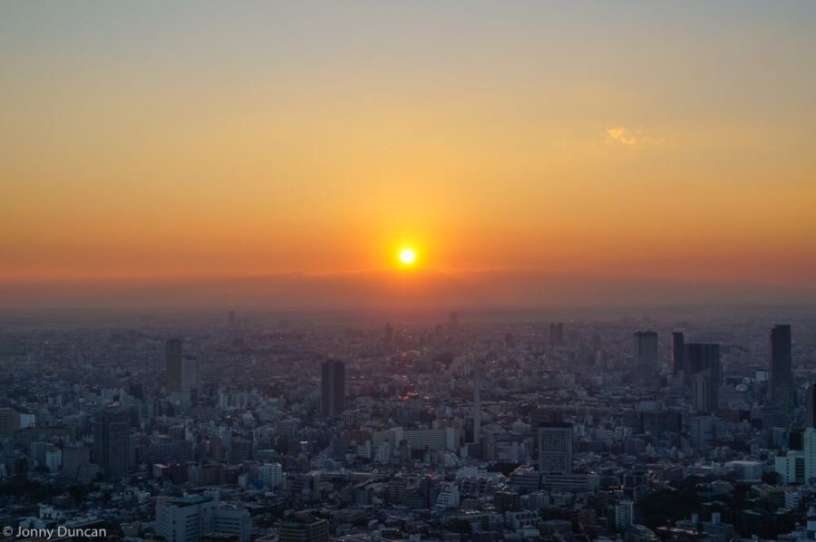 sunset in tokyo 