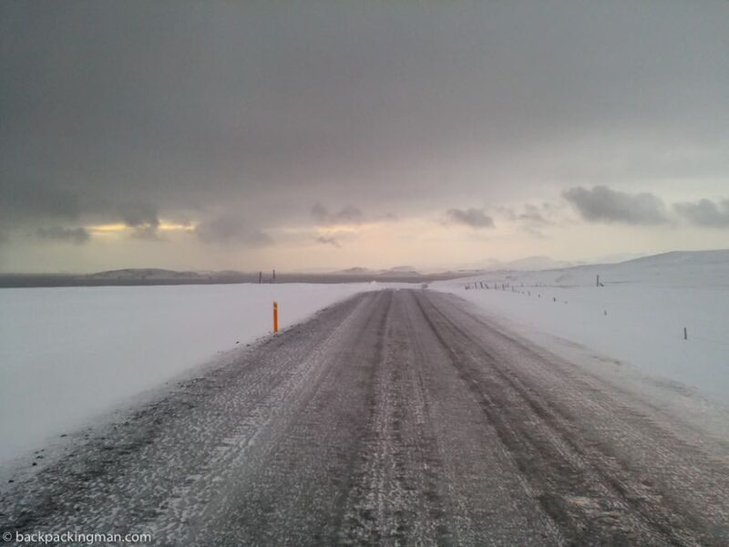 roads in winter Iceland 