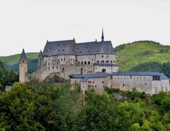 Beast castles in Luxembourg, castle on a hill.