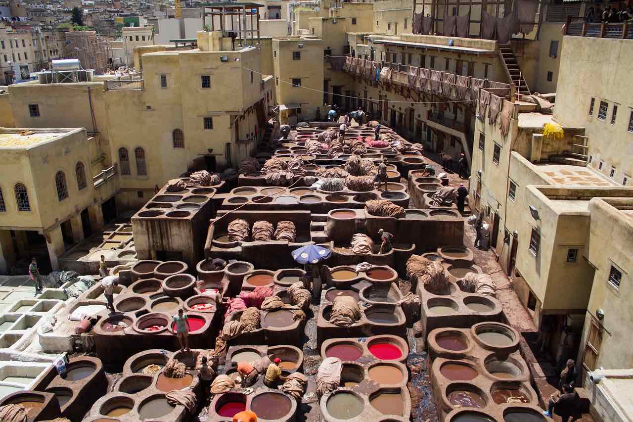 3 day tour Marrakech to Fes , tannery in Fes.